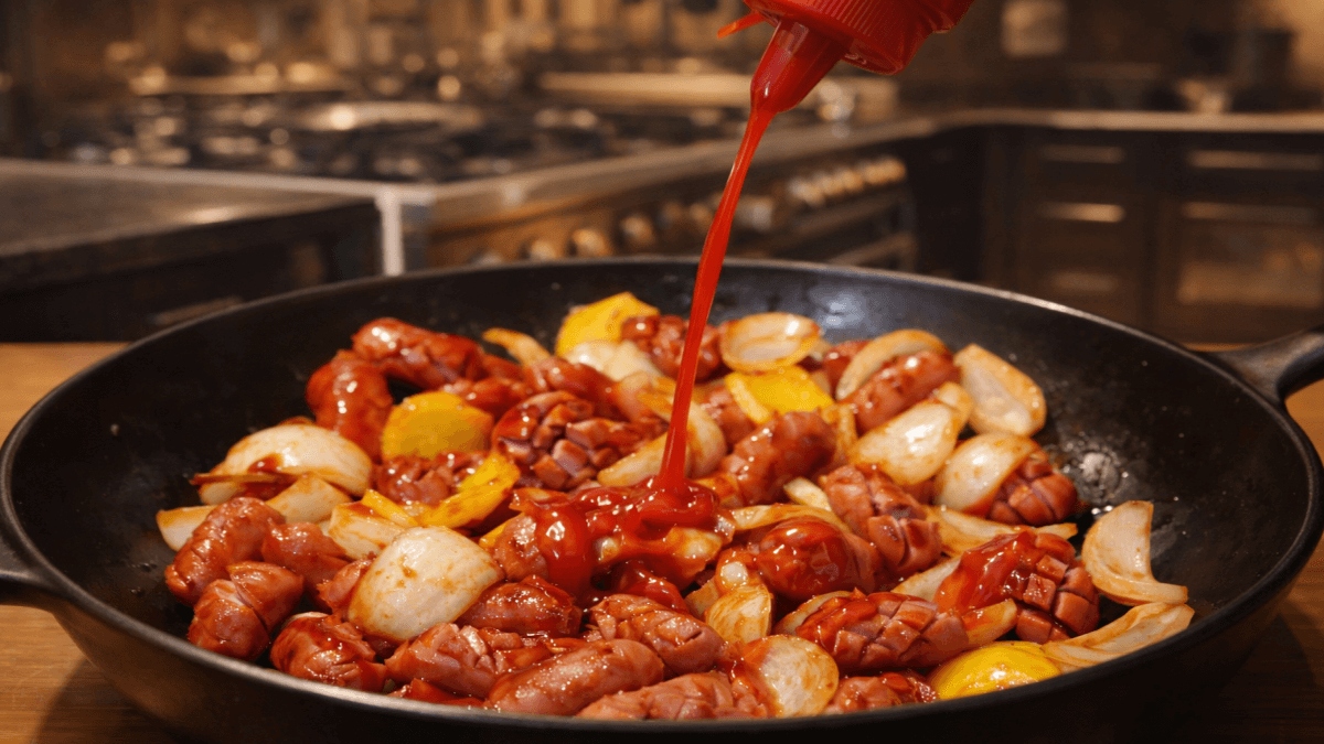 “케첩만 넣으면 심심하다”… 소시지야채볶음에 ‘이 소스’ 한 스푼 넣었더니 달라졌습니다